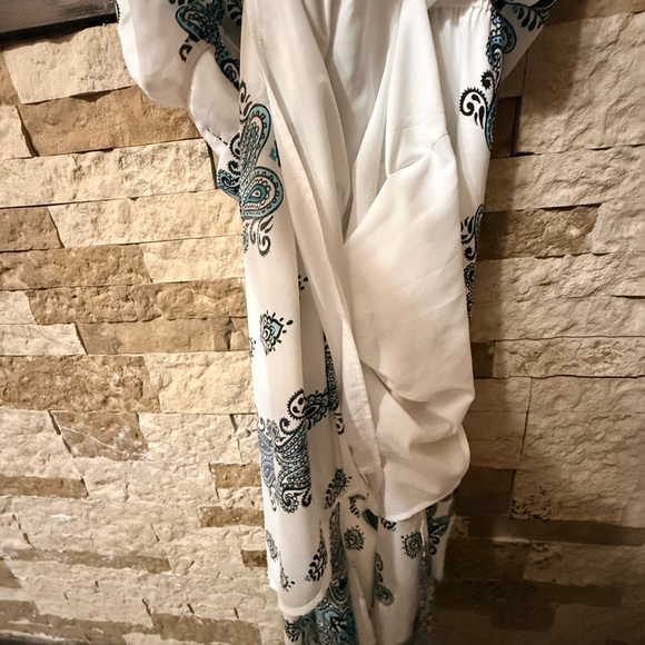 White House Black Market Paisley Maxi Dress Plus Size 14 - Picture 7 of 8